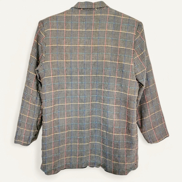 Vintage Azzurri Women's Blazer with Rhinestones & Plaid Pattern –‎ Size 14 - Picture 5 of 7